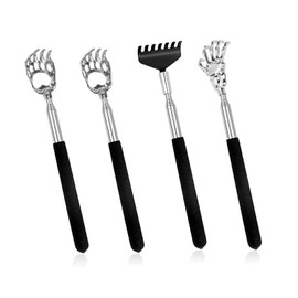 Weenwill Pack of 4 Back Scratcher, Telescopic Scratcher, Back Scratcher, Back Scratcher, Scratch Hand, Back Scratcher Hand for Head and Back Massage