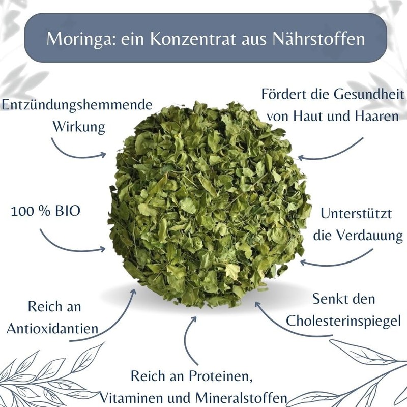 Loose Organic Moringa Leaves - Natural Superfood Rich in Minerals