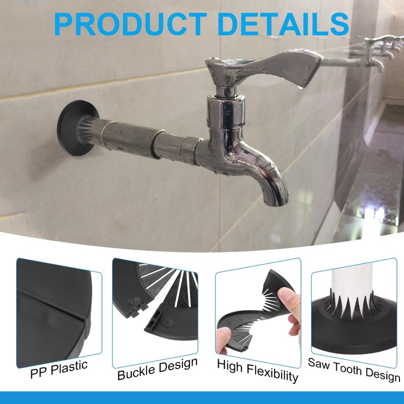 PATIKIL Water Pipe Cover Decoration Fit 0.55"-1.77"(14-45mm), 4 Pcs Flange