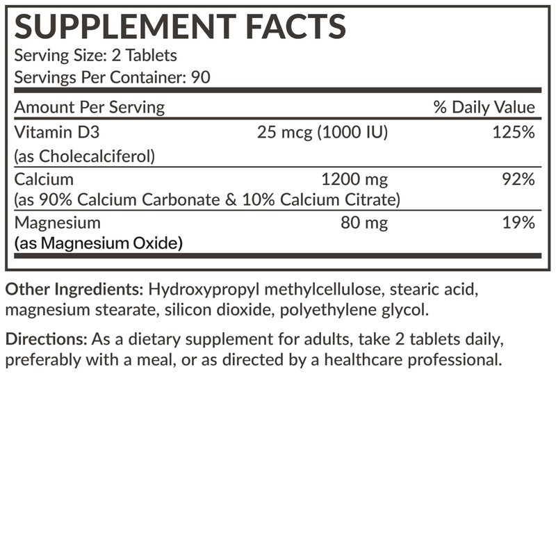 Futurebiotics Calcium 1200 MG Per Serving Sustained Release with Vitamin