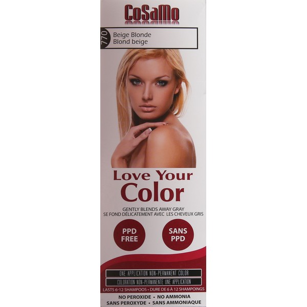 Cosamo Love Your Color Non-permanent Hair Color 770, Beige Blonde - 3 Oz