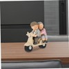 Gatuida 1Pc Elderly Couple Figurine Hand Painted Resin Statue Romantic