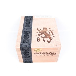 Liga Privada Belicoso Oscuro No. 9 Empty Wood Cigar Box 7" x 6" x 4"