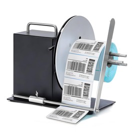 Frifreego Automatic Label Rewinder Speed-Adjustable Label Rewinding Machine, Synchronized with Printer, Adjustable Core Holder 1"- 3", Label Width 120mm/4.72 inch,Roll Diameter 185mm/7.28"