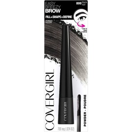COVERGIRL Easy Breezy Brow Fill + Shape + Define Powder Eyebrow Makeup, Black