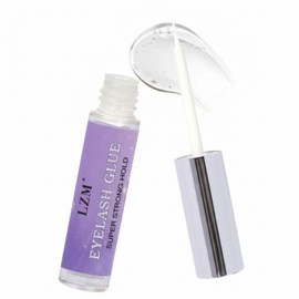 LZM Strip Lash Adhesive, Quick Drying Lash Glue Brush Applicator, Net Wt. 4.8g (0.17 oz.), Clear (Cream)