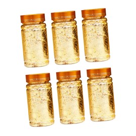Healeved 6pcs Gold Silver Foil Paper for Nail Case Decoration Crafts Easy Application Glitter Foil Stickers for Unique Included