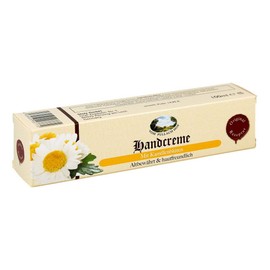 Hand cream with chamomile blossoms