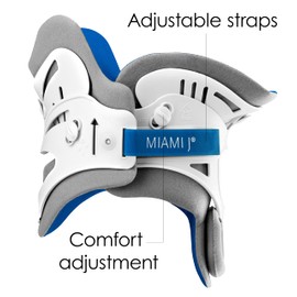 Ossur Miami J Cervical Neck Collar - Relieves Pain & Pressure on Spine | C-Spine Vertebrae Immobilizer | Semi-Rigid Pads for Patient Comfort | MJ-200L Stout