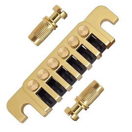 Xtahdge LP Electric Guitar Tune O Matic Bridge Pull Plate Tailpiece Reversible String Cord Guitar Roller Saddle Bridge TP-6 Bridge Stop Rod Les Paul/SG/ES/EPI Gear Replacement Parts Compatible