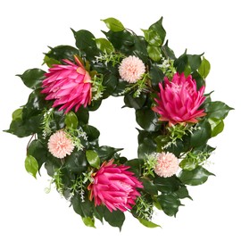 Nearly Natural 24in. Protea Artificial Wreath