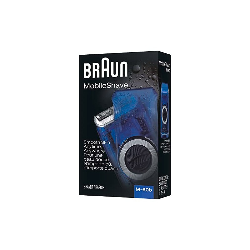Braun Pocket Mobile - Afeitadora eléctrica para hombre, lavable, color