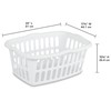 Sterilite 12-Pack Rectangular Laundry Basket, Plastic Clothes Hamper, 1.5 Bushel,