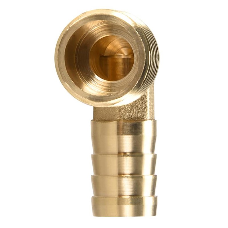 TA-VIGOR 2Pcs Brass Barb Hose Fitting, 90 Degree Elbow 12mm