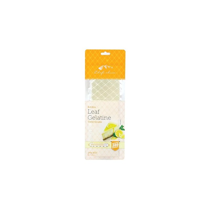 Chef's Choice Gelatine Leaf Sheets Gold, 24 g