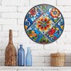 YANENDIE Mexican Ceramic Tile 1 Wall Clock - Silent Non-Ticking