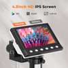 Aikokkl 4.3 Inch LCD Digital Microscope, 1000X USB Magnifier with
