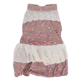 Dog Bowknot Floral Dress Summer Pet Princess Dress for Small Pets Dogs Puppy CatsM