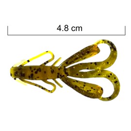 SEABUZZ Rubber Fish Fishing Lure Set Candy Larva 5 Pieces x 48 mm - Pike Trout Perch Rubber Bait - Catfish & Zander Artificial Bait - Predator Fish Fishing Set - Fresh and Saltwater Fishing Equipment