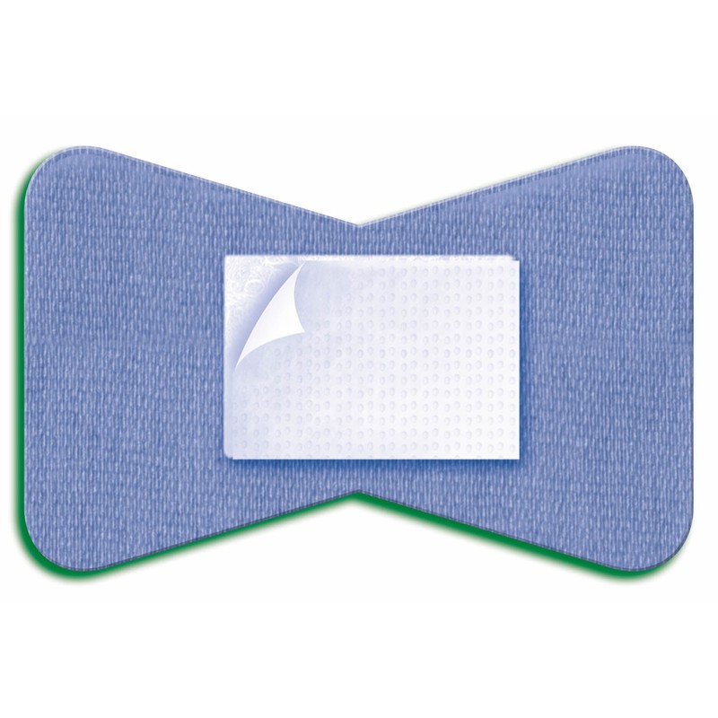 Curad Fingertip Adhesive Bandages, Food Service Blue Detectable Bandage, 100