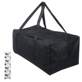 Klmnop BBQ Tools Storage Bag, 24" Oxford Cloth Grill Tool Storage Bag with Grill Stick Storage Bag, Large Capacity Grill Accessory Storage Bag for Outdoor Camping Barbecue(Black)