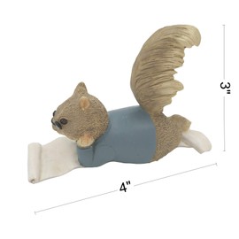 Gemmia Miniature Fairy Garden Reading Squirrel Figurines- Love Reading Squirrel