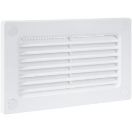 Vent Systems 120 x 60mm Rectangular Duct Grille - Straight or Flexible Pipe Inlet and Outlet Vent - HVAC System Heater, Cooling Duct Ventilation with Protective Grille