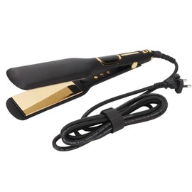 Hair Straightener Large Black Smart Thermostat Ergonomic Flat Iron Hair Straightener for Salon Barber  100‑240V