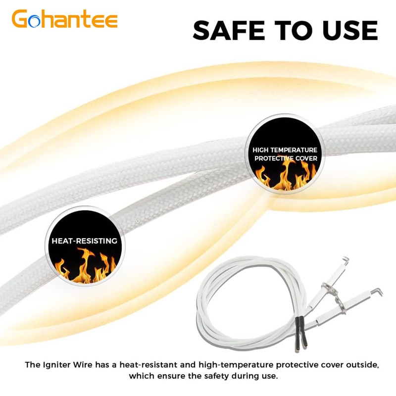 gohantee Igniter Ceramic Electrode, 2PCS Ceramic Igniter Electrode Replacement Parts,