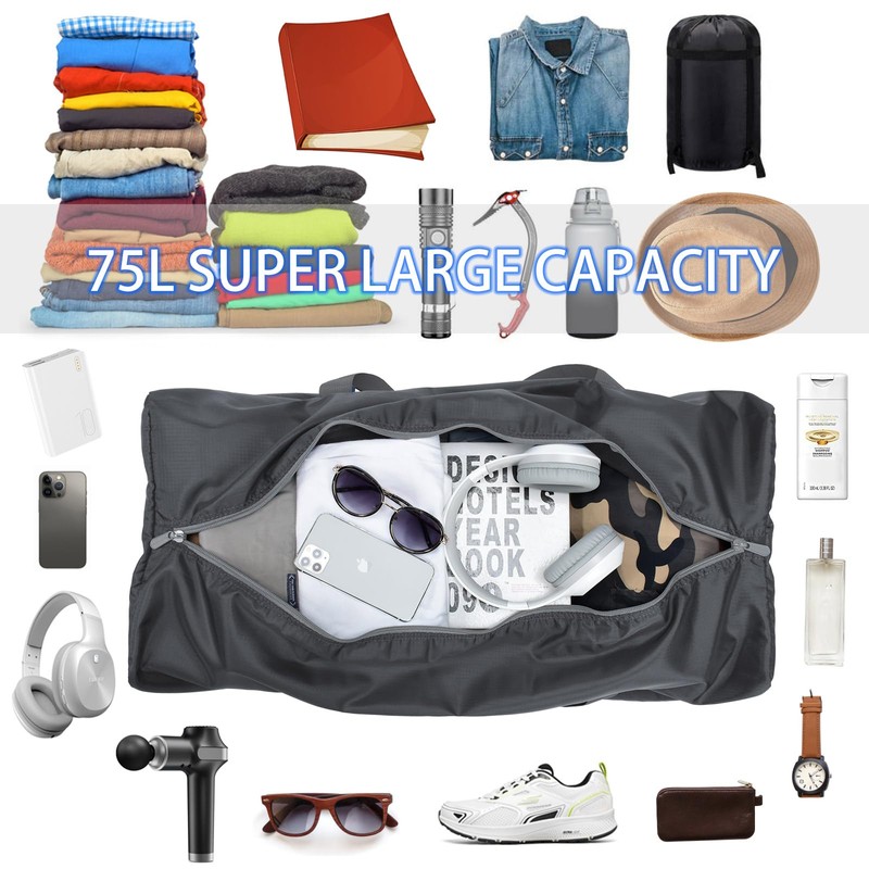 iFARADAY Foldable Duffel Bag 30 inch 75L Large Lightweight Luggage