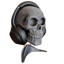 Enhanc3d Designs Headset Holder - Skull Headphone Stand - Gaming Accessories Room Decoration - Headphone Holder