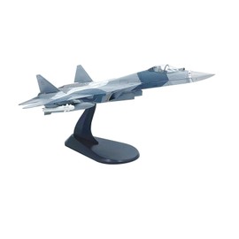 Sharplace 1/100 SCALE SU 57 Fighter Diecast Model High Detailed Collection Aircraft Airplane Display for Cafe, Bar, Living Room, Shelf Aviation Commemorate