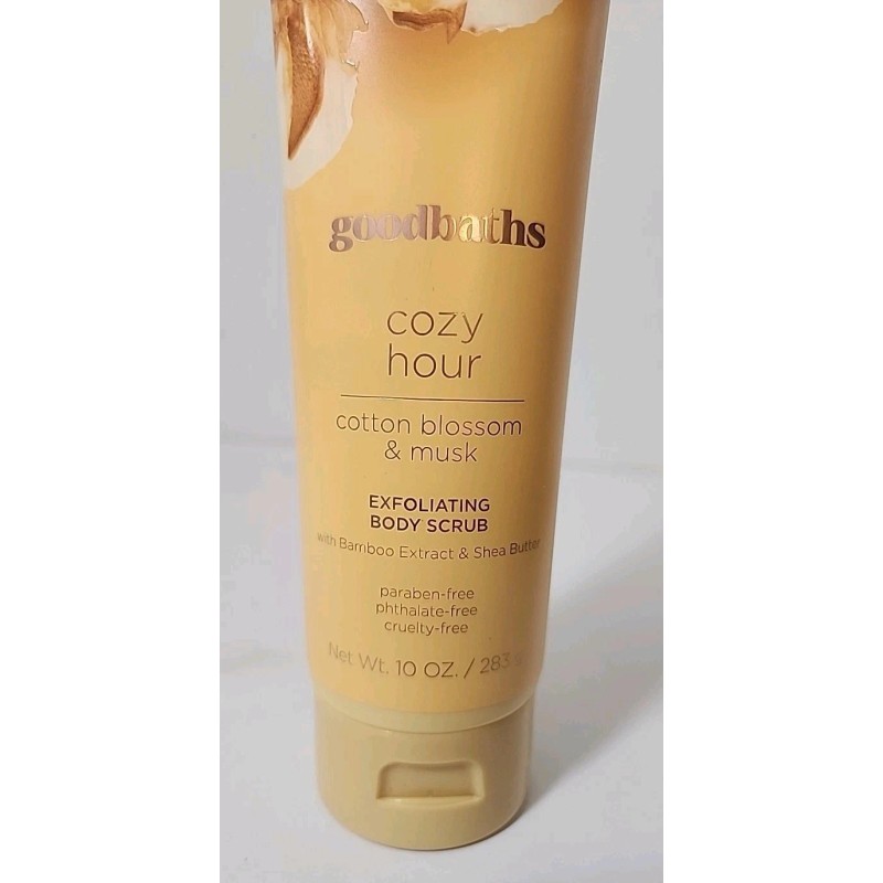 Goodbaths Cozy Hour Cotton Blossom & Musk Exfoliating Body Scrub