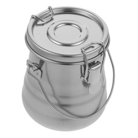 LALAFINA Stainless Steel Brush Washing Bucket with Cover Portable Double-Layer Painting Utensils for Art Class Travel Outdoor Activities Beginners and Paint Lovers Medium