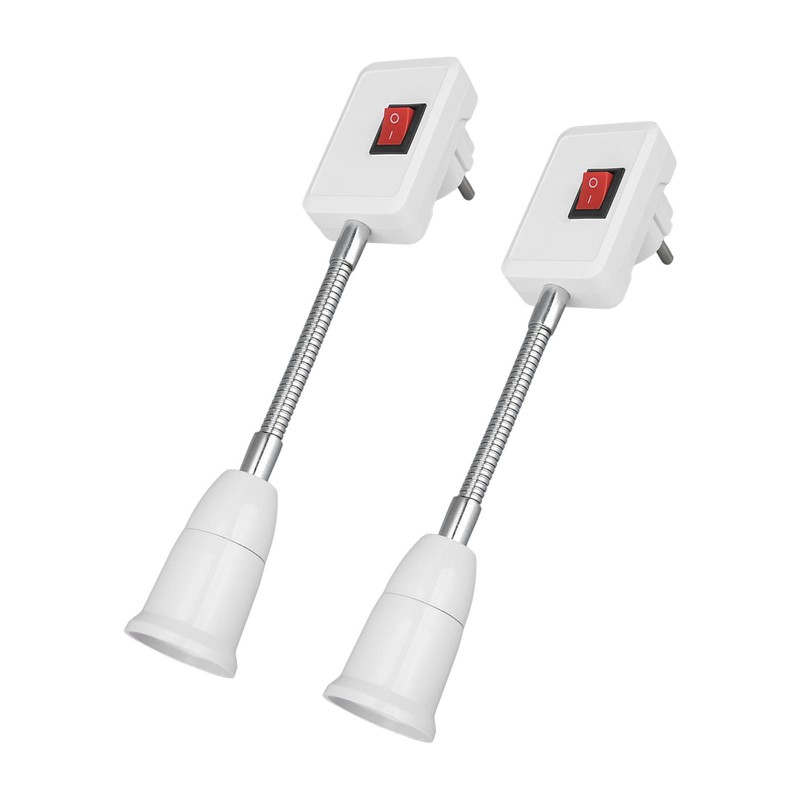 2PCS E27 E26 Hose Lamp Holder with Switch Universal 360