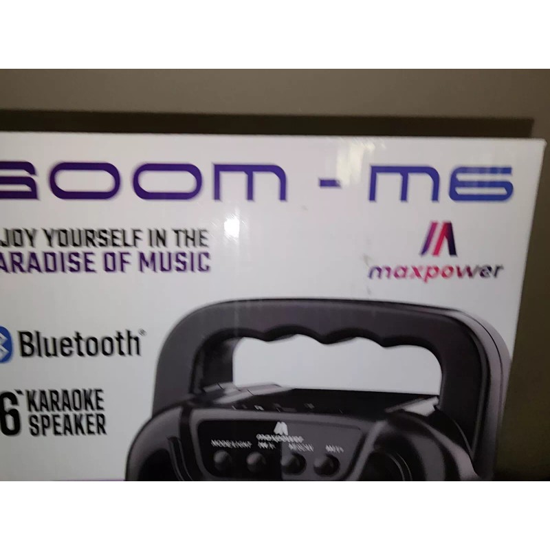 Maxpower BOOM M6 6" Portable Karaoke speaker with LED lights