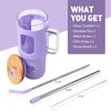 WINSA Glass Tumbler with Straw and Lid, 32 oz Glass