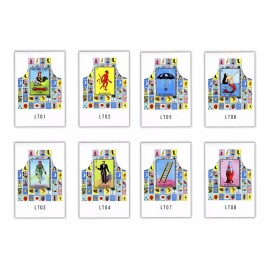 Texben 20 Mandiles Para Cocina Sublimados Lotería Mexicana