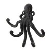 Zeckos Cast Iron Octopus Decorative Wall Mounted Key Rack Wall