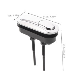 Vaguelly Oval Toilet Flush Button Black Dual Flush Button Replacement Kit Random Style