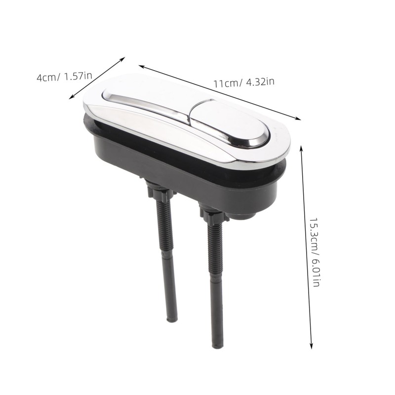 Vaguelly Oval Toilet Flush Button Black Dual Flush Button Replacement