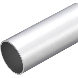 TOP-VIGOR 1Pc 6063 Aluminum Round Tube, 38mm OD 35mm ID 300mm Length Seamless Aluminum Straight Tubing Metal Pipe for Industry DIY Projects