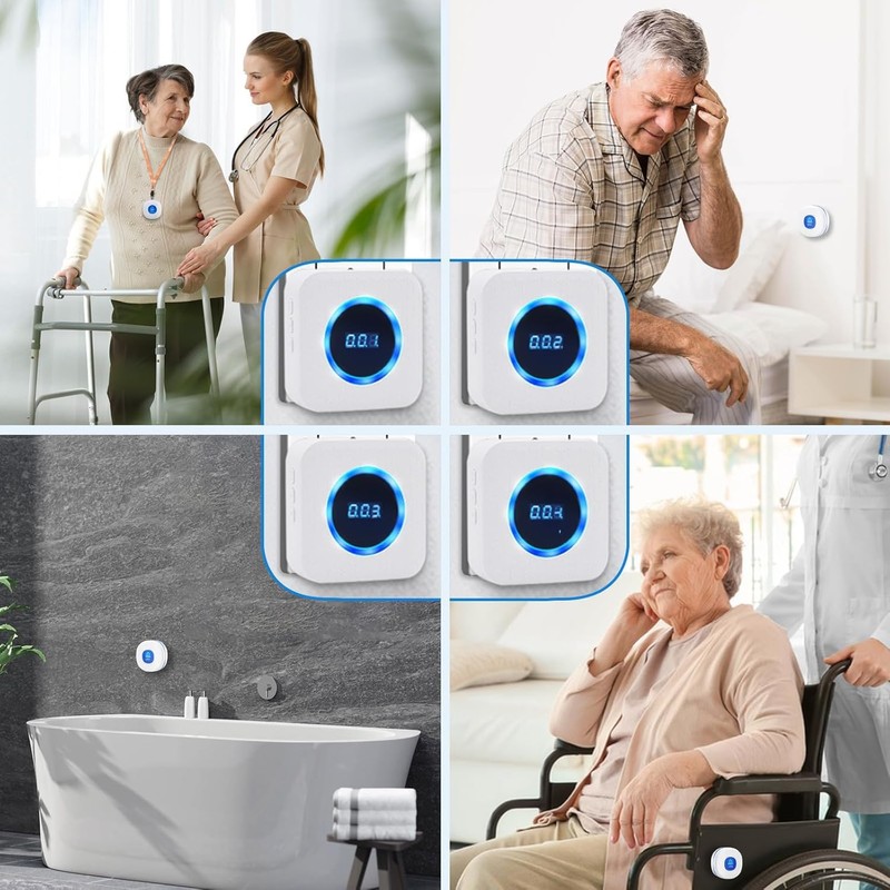 Daytech Emergency Button for Seniors, Home Emergency Call for Elderly