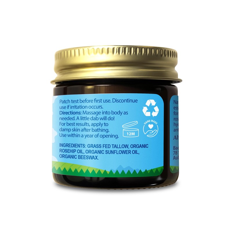 Organic Beef Tallow Balm with Rosehip Oil | Unscented 1