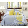 All American Collection New 6pc Flower Printed Reversible Bedspread Set