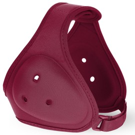 Tellegloww Wrestling Headgear for Adults Soft Grappling Headgear Adjustable Wrestling Ear Guard(Dark Red)