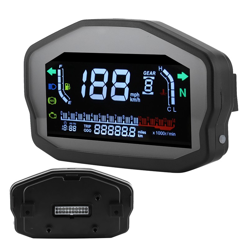 Motorcycle Speedmeter Fuel Level Gauge Refit LCD Instrument for 1/2/4