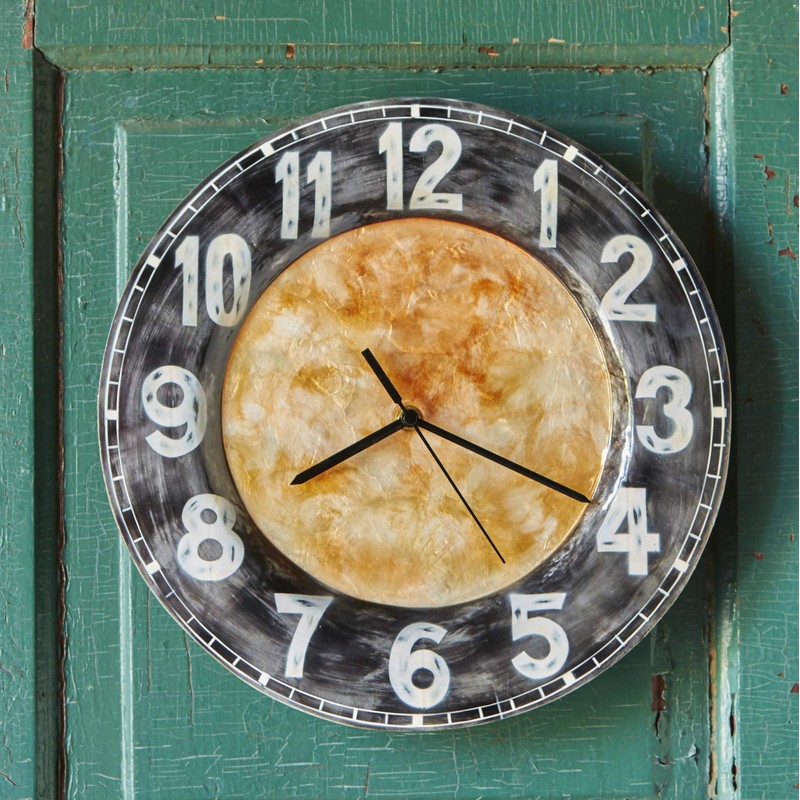Eangee Home Design 13 Inch Diameter Wall Clock Multicolor Face