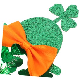 SAFIGLE Irish Day Headdress Fedora Hats for Men St Patricks Day Head Band Wide Headbands for Women Saint Patricks Day Knotted Christmas Headband Bow Headband Mini Top Hat Headband Cloth