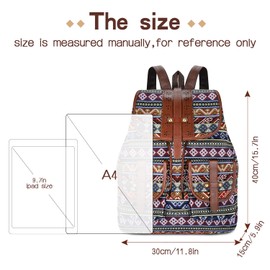 EliteHomeComforts Backpack Women's Backpack Hippie Leisure Backpack Travel Backpack Laptop Backpack Women's Colourful Multicoloured Indian Style Polyester Daypack Daypack for School Backpack Girls,